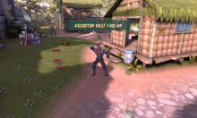 Screenshot of taunting Soldier
