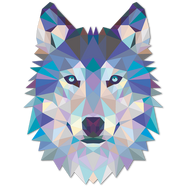 Wall-stickers-wolf-head-origami