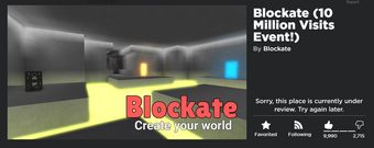 The Day When Blockate Got Deleted Blockate Wiki Fandom - how to play a deleted under review game on roblox roblox