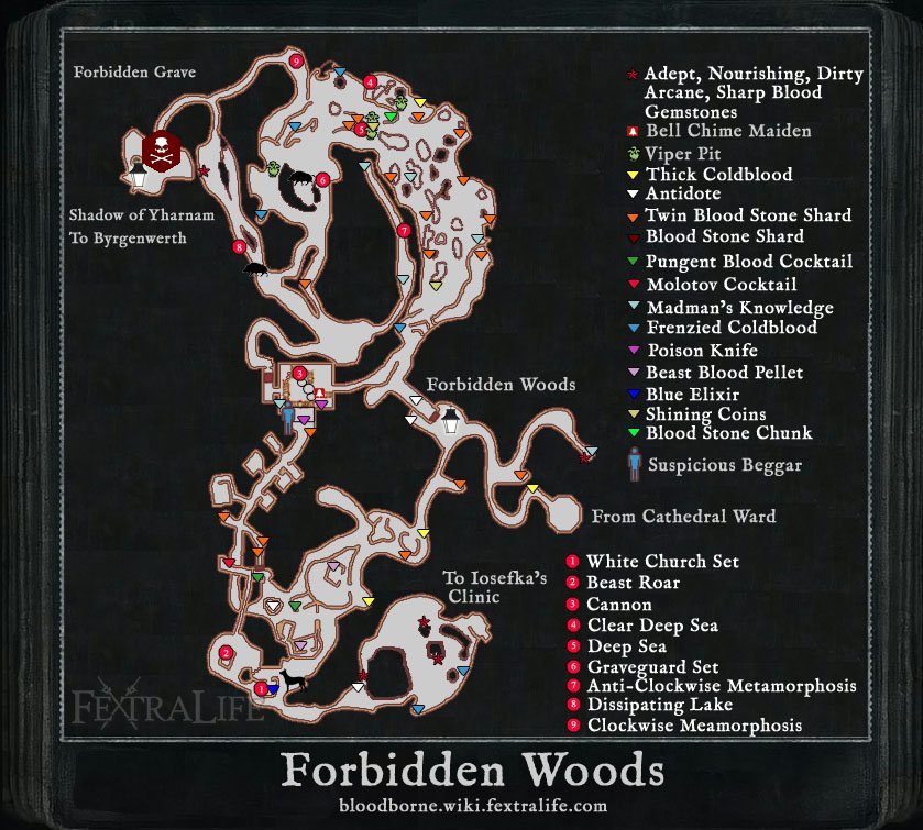 Изображение - Forbidden woods map.jpg | Bloodborne вики | FANDOM