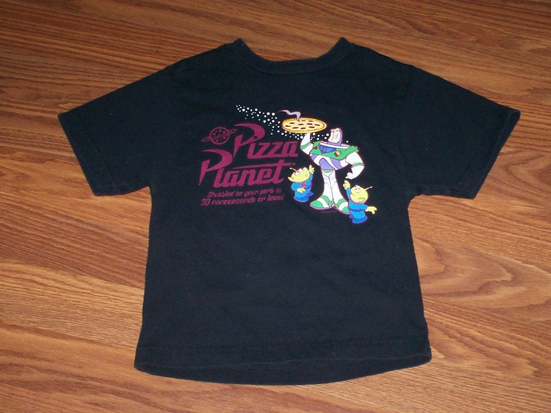 blue pizza planet shirt