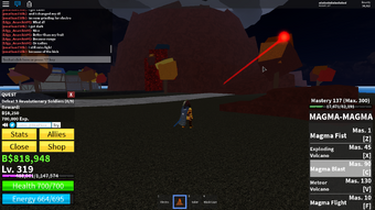 Magma Magma Demon Fruit Blox Piece Roblox Wiki Fandom - blox piece magma fruit price