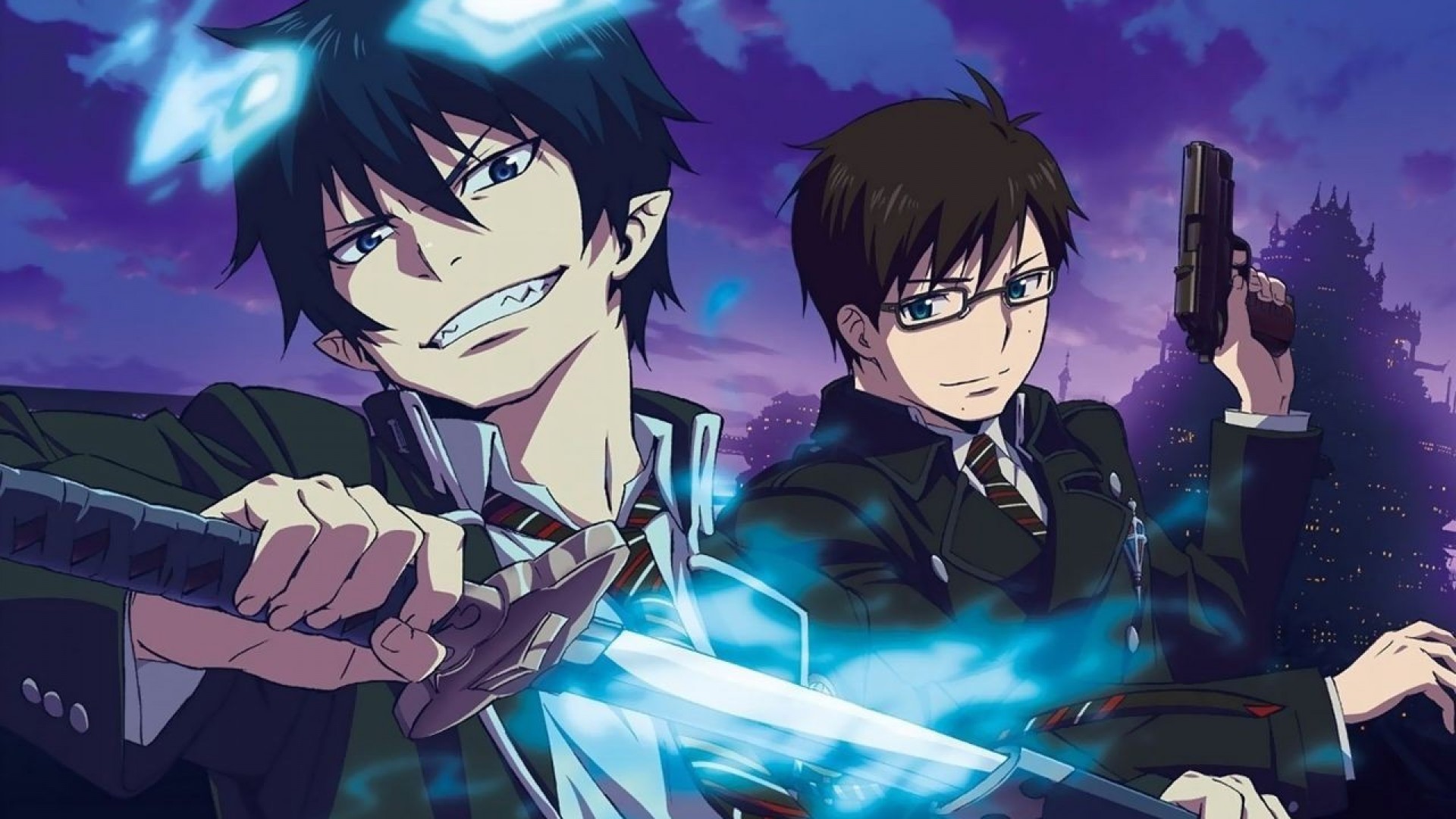 Image Ao No Exorcist Okumura Rin Yukio Swords 1920x1080 22801