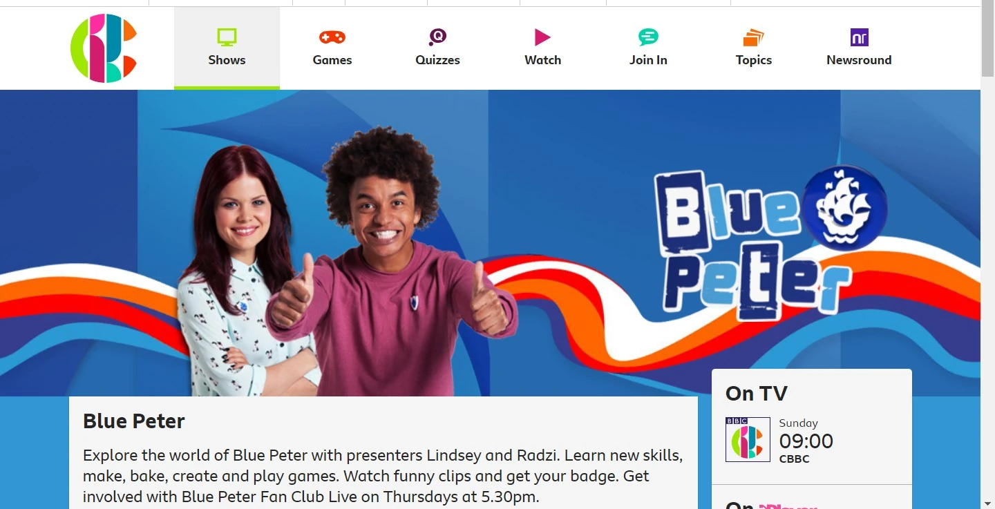 Blue Peter website Blue Peter Wiki Fandom