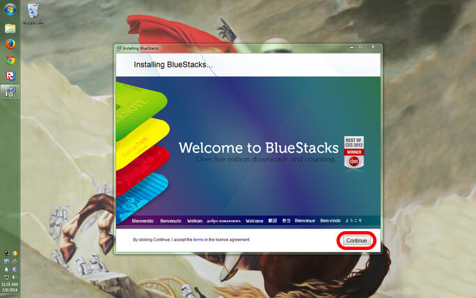 Installer Continue Button