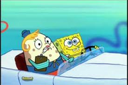 La Sra. Puff haciendole un examen de conducciÃ³n a Bob Esponja