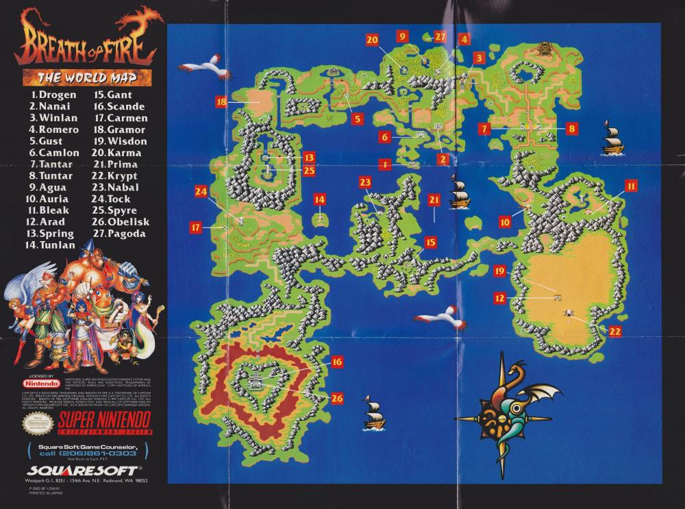 breath of fire world map Breath Of Fire Breath Of Fire Fandom breath of fire world map