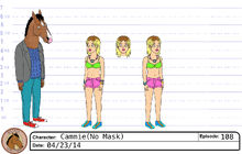 Mask-less Cammie model sheet