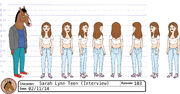 Sarah Lynn teenager Model sheet