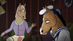 S2E1 Beatrice glaring at BoJack