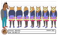 Wanda Pierce model sheet