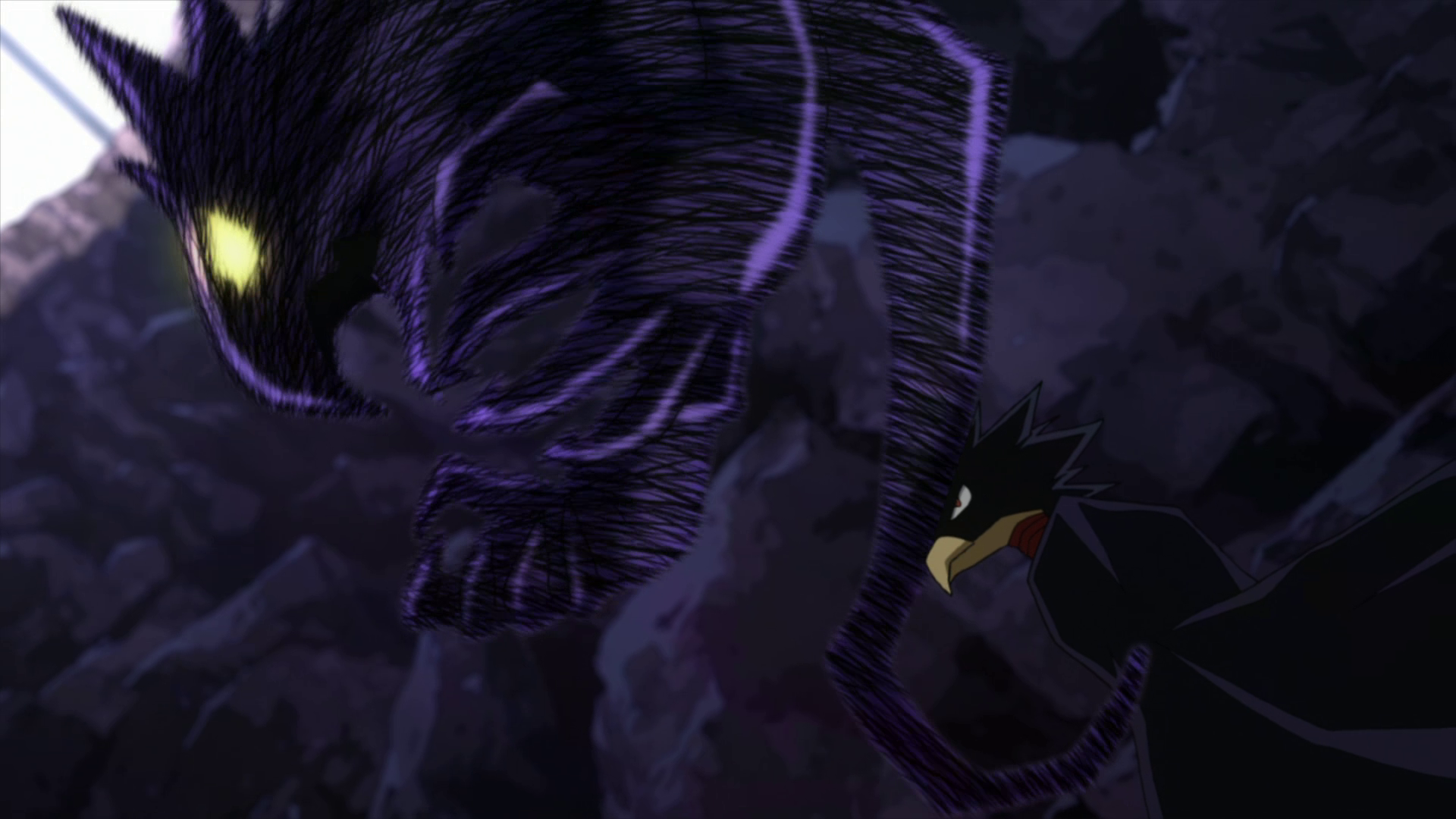 Image - Fumikage releases Dark Shadow in the chasm.png | Boku no Hero
