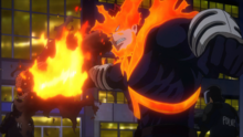 Endeavor attacking Nomu