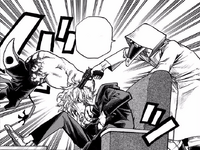 Chronostasis and Mimic threaten Tomura (Manga)