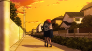 Tsuyu Asui and Habuko Mongoose hug