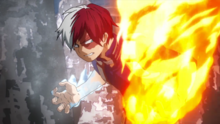 Shoto Todoroki trying to dual wield