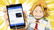 Denki comenta sobre el Debut de Eijiro como Heroe