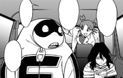 Shota, Fat Gum and Monika preparing for the raid
