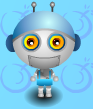 Robot Azul en Bomb It