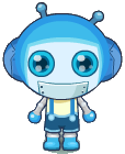 Robot azul ropa original