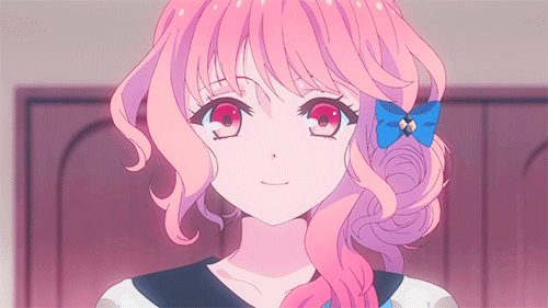 Resultado de imagem para anime gif smile pink