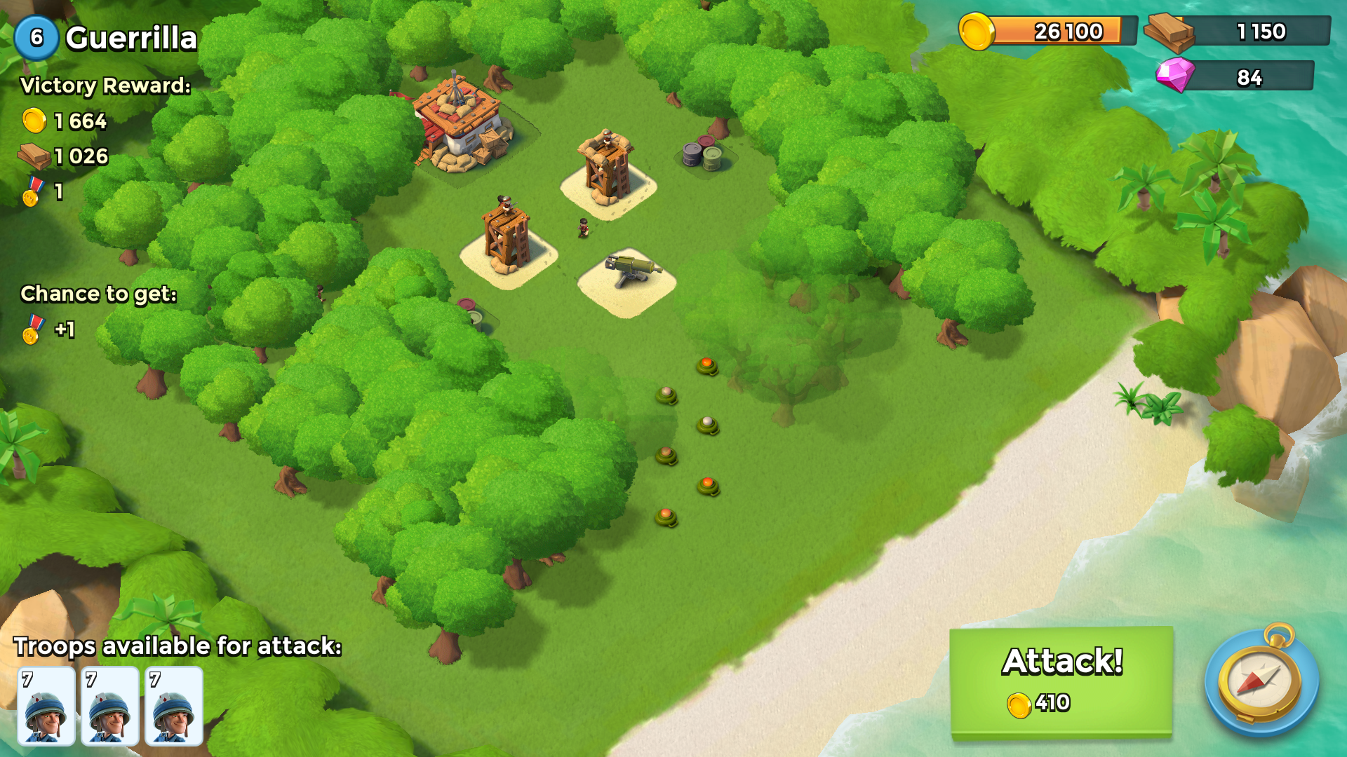 boom beach landing craft warriors level 16