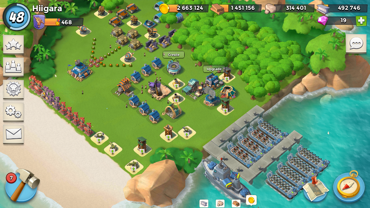 Boom Beach Layouts / Unlocked at hq level 13, players may save 2