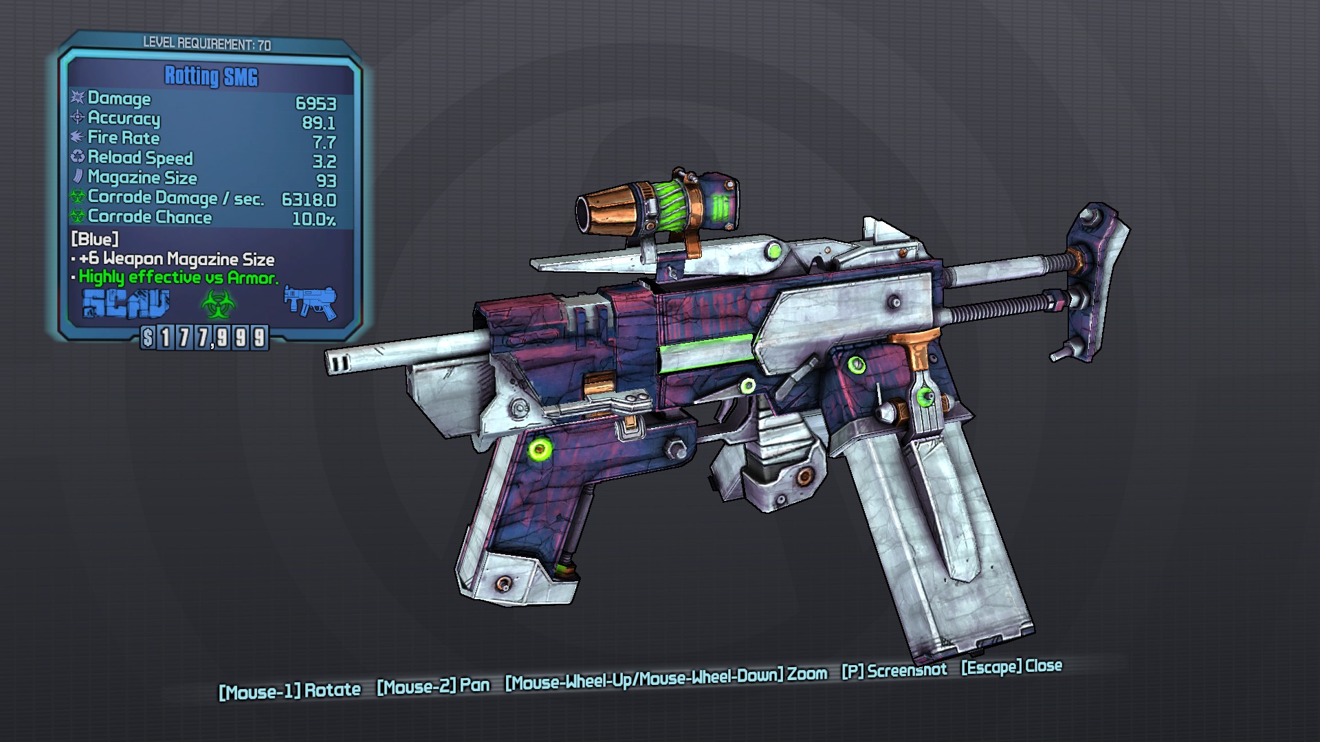 borderlands 2 captain scarlett smg