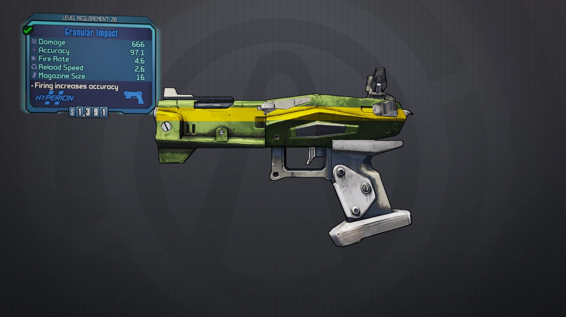 Impact (pistol) Borderlands Wiki FANDOM powered by Wikia