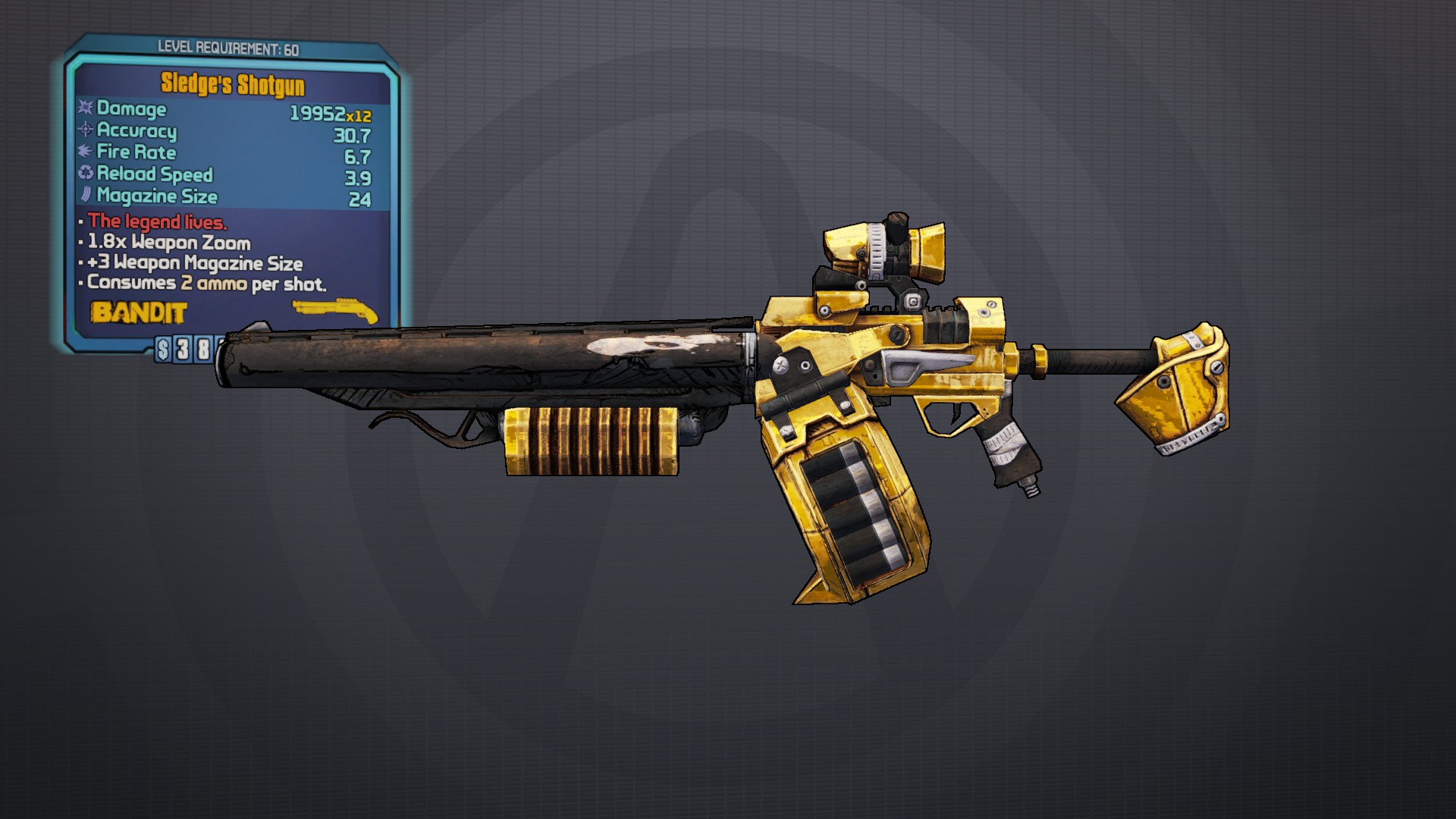 Sledge's Shotgun (Borderlands 2) Borderlands Wiki Fandom