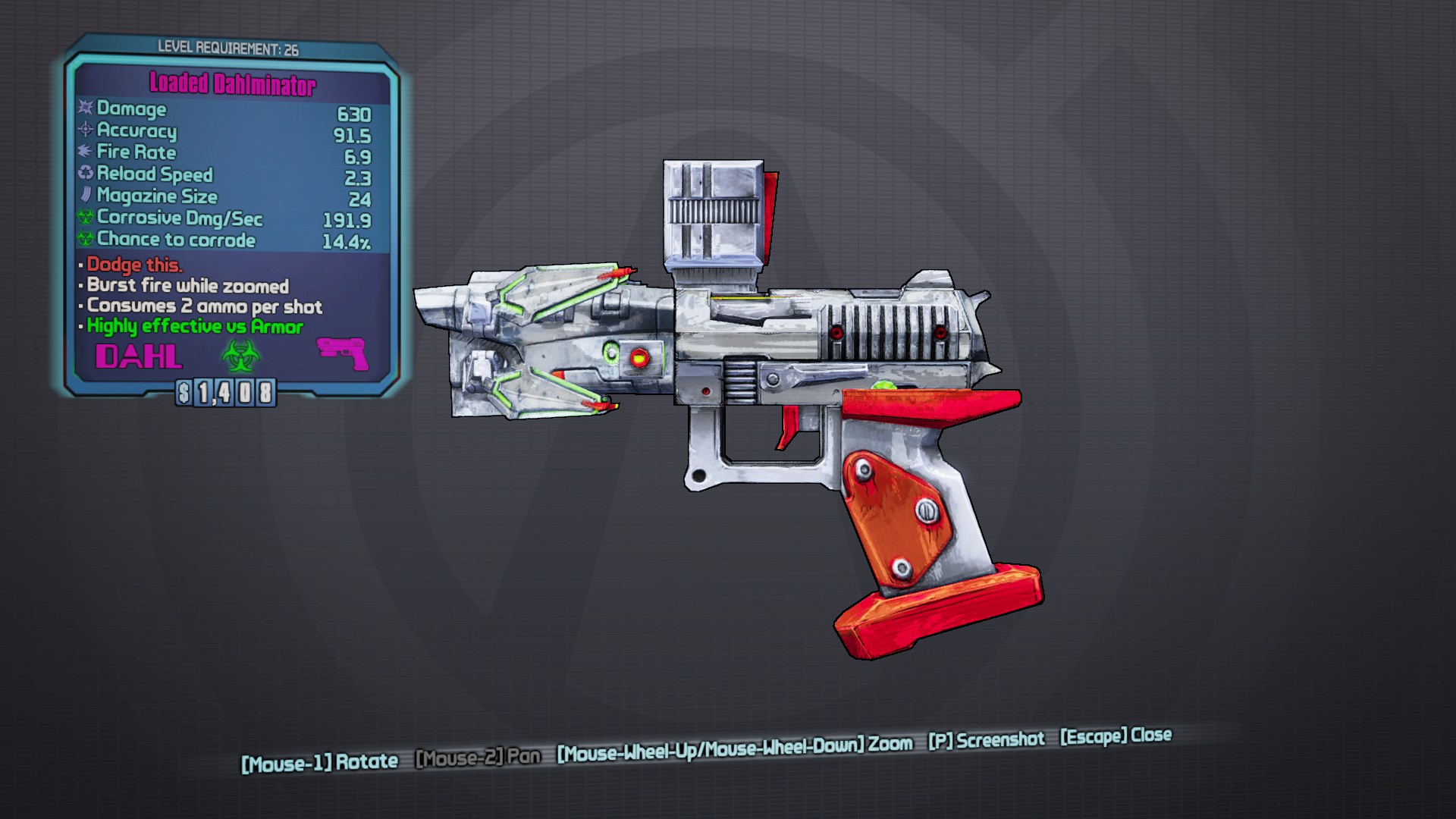 Dahlminator | Borderlands Wiki | FANDOM powered by Wikia