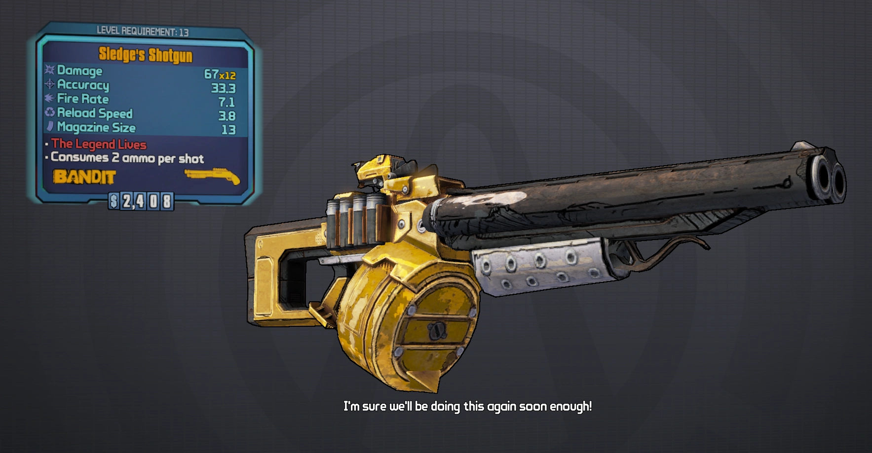 Sledge's Shotgun (Borderlands 2)/Variant Chart Borderlands Wiki