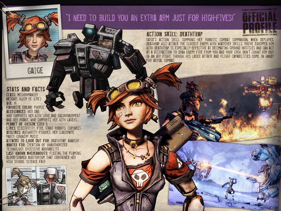 What is Gaige's age? : Borderlands