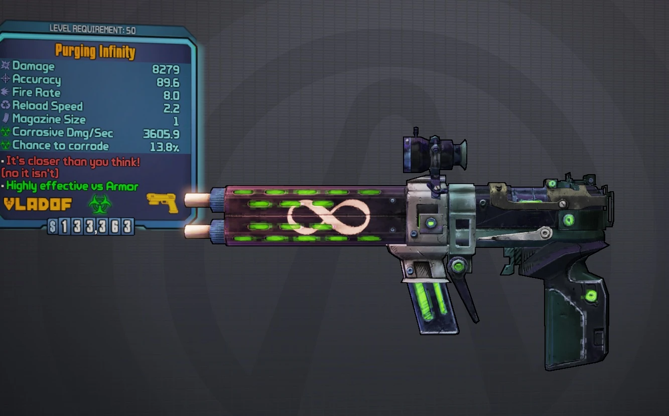 Image Lvl50 Purging Infinity Corrosive.jpg Borderlands Wiki