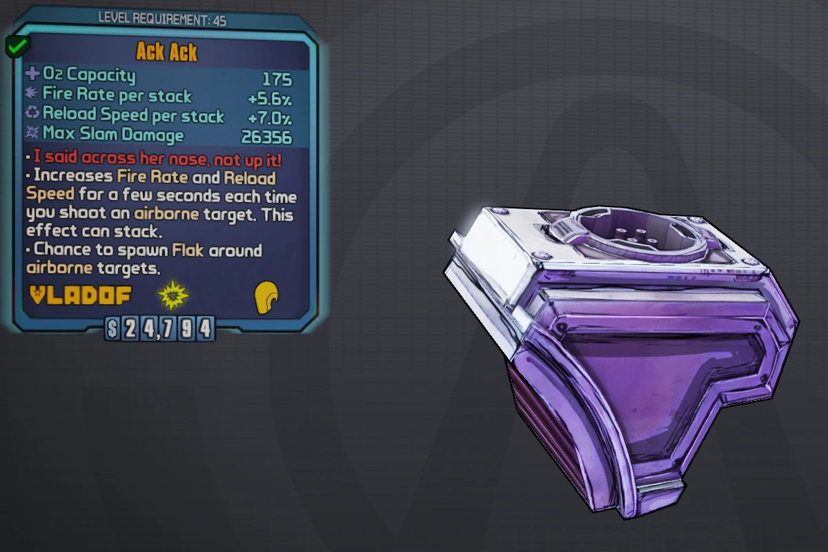 Ack Ack Borderlands Wiki FANDOM powered by Wikia