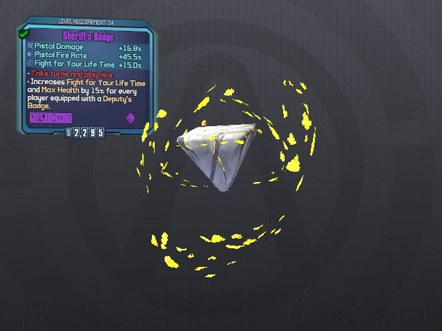 Sheriff's Badge/Variant Chart Borderlands Wiki Fandom