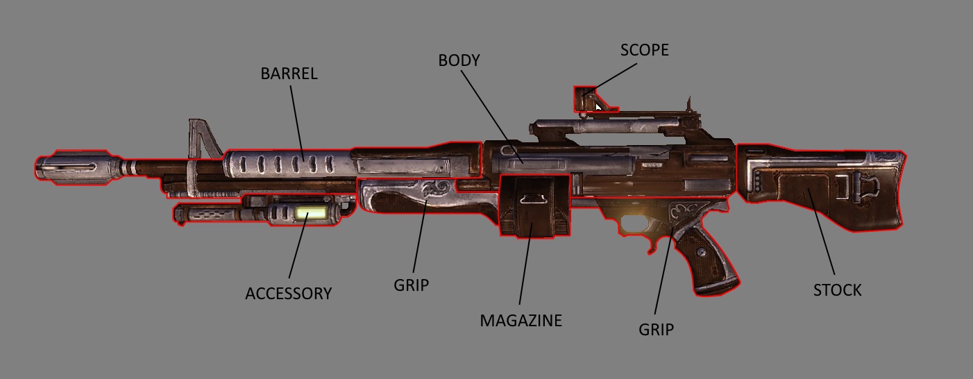 bordertool 2 weapon parts list