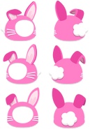 Pink bunny ears sprites