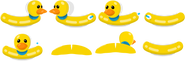 Yellow duck floatie sprites