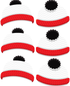 White & red toque sprites