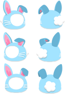 Blue bunny ears sprites