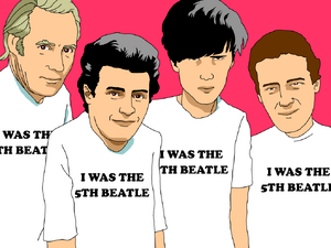 From left- Martin, Best, Sutcliffe, and Epstein