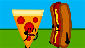 Pizza and hot dog