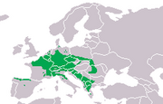 Range map alpine newt