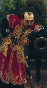 Zaporozhian colonel by Repin