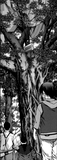 Yoshihisa, Kōsuke and Sōichi finds the briefcase.