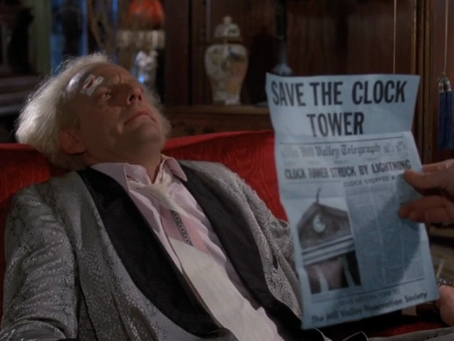 Resultado de imagen para TOWER CLOCK BACK TO THE FUTURE