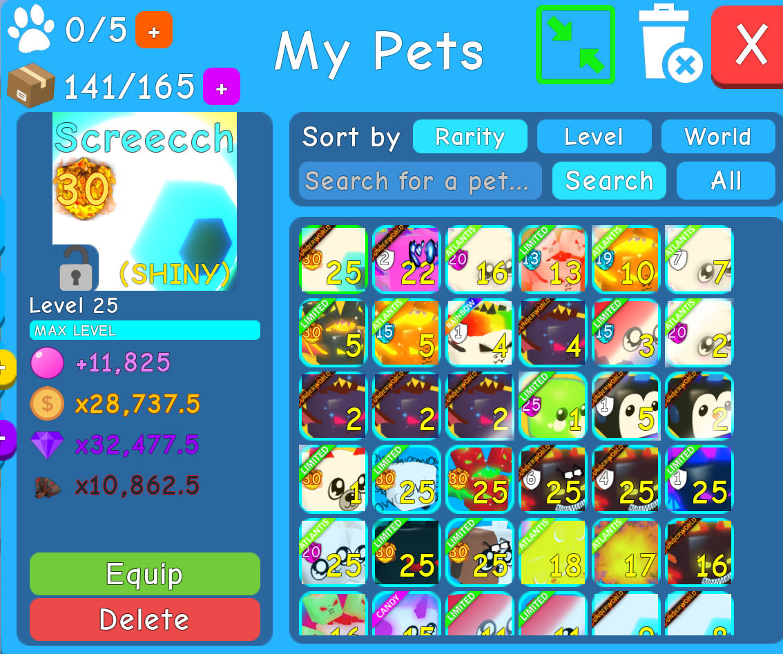 User blog:James1882372937/Pets I’m trading | Bubble Gum Simulator Wiki