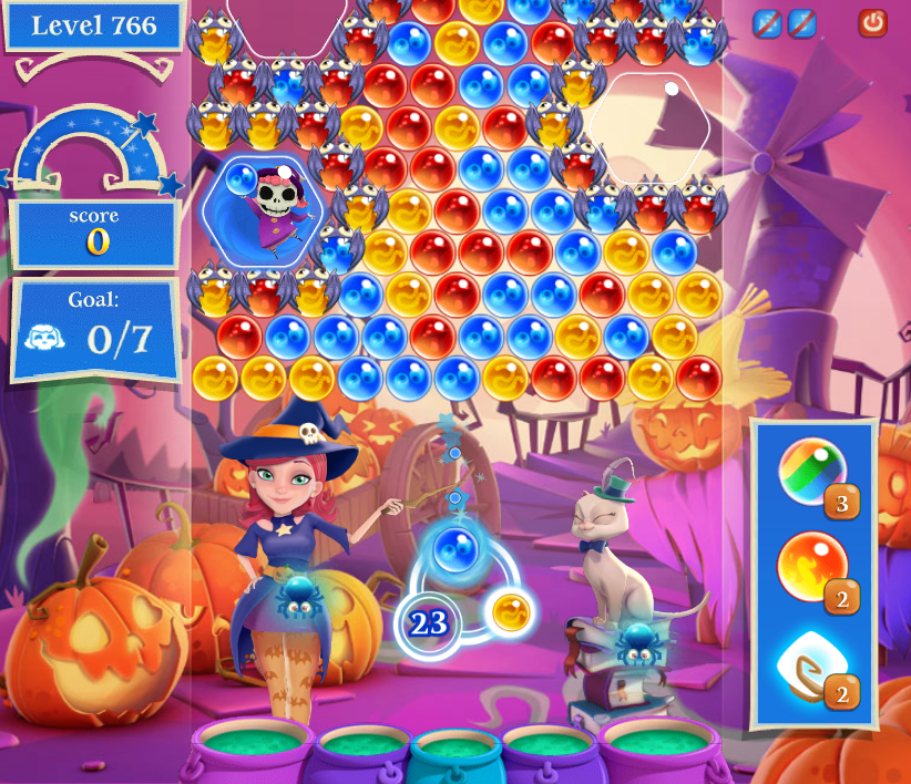 what levels in bubble witch saga 3 have spider webs