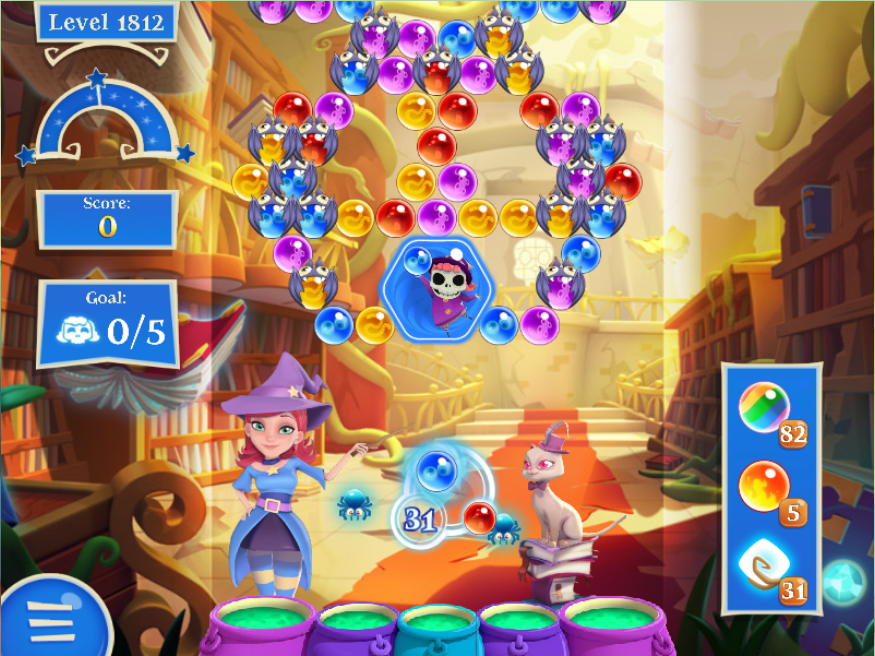 bubble witch saga 2 cursed bubbles levels